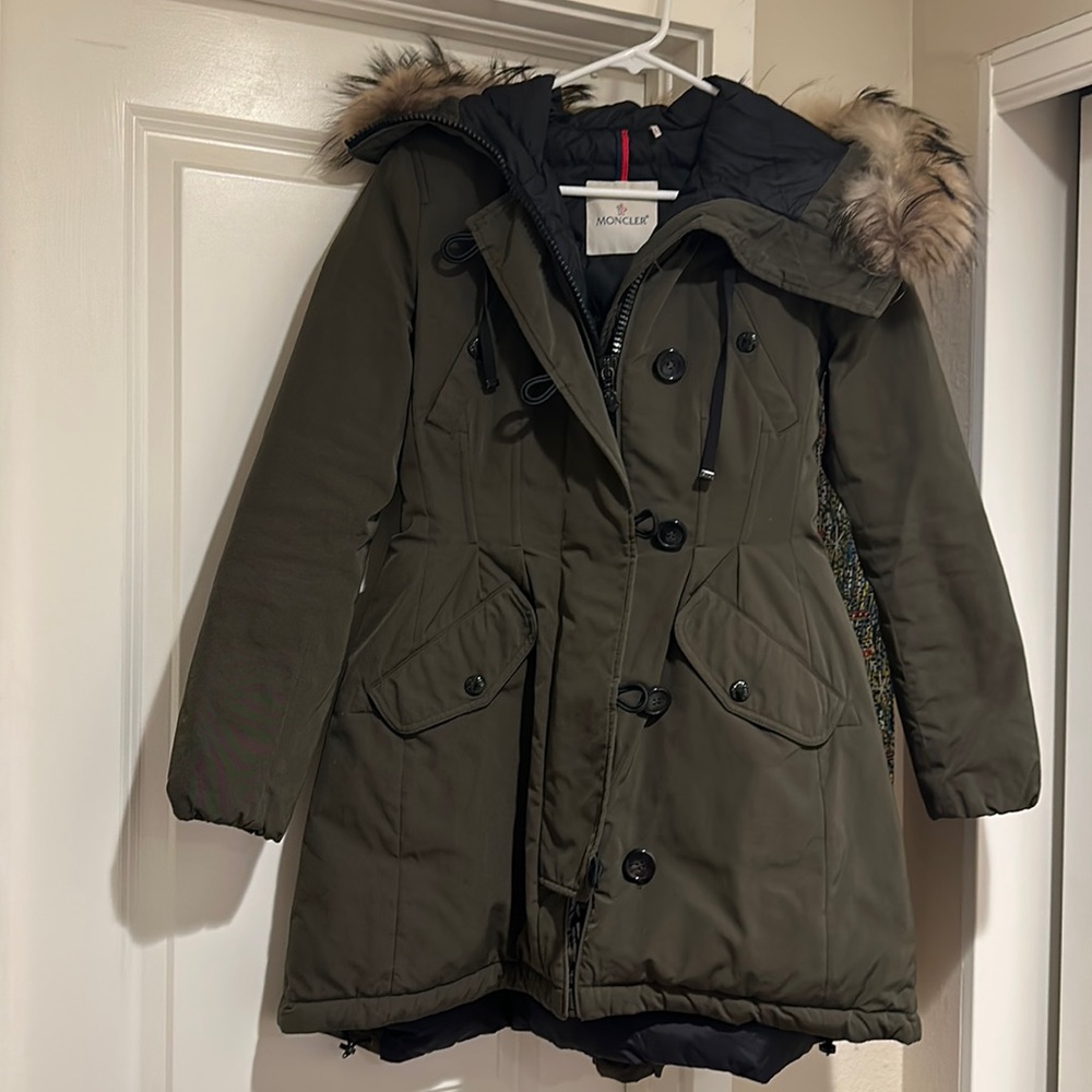 Moncler Aredhel Coat with Raccoon Fur hood